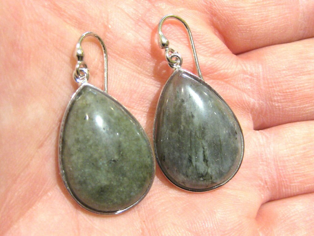 La Labradorite Pietra Fatte A Mano Modo Goccia A Penzolare Orecchini Etnici Per Donne Ossidato Argento Placcato Argento 925 Progettazione Unico Orecchini - Foto 9