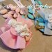 20 porta confetti in pannolenci con bomboniera a forma di neonata/o in polvere di ceramica per nascita