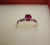 Anello solitario,anello rubino, anello con pietra,anello argento, pietra,regalo solitario, gioiello con pietra, regalo anello compleanno.
