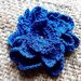 Spilla per abiti Fiorefermaglio in cotone colore blu