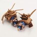 orecchini pendenti riciclo creatico con perla vetro Boemia lavorata a lume
