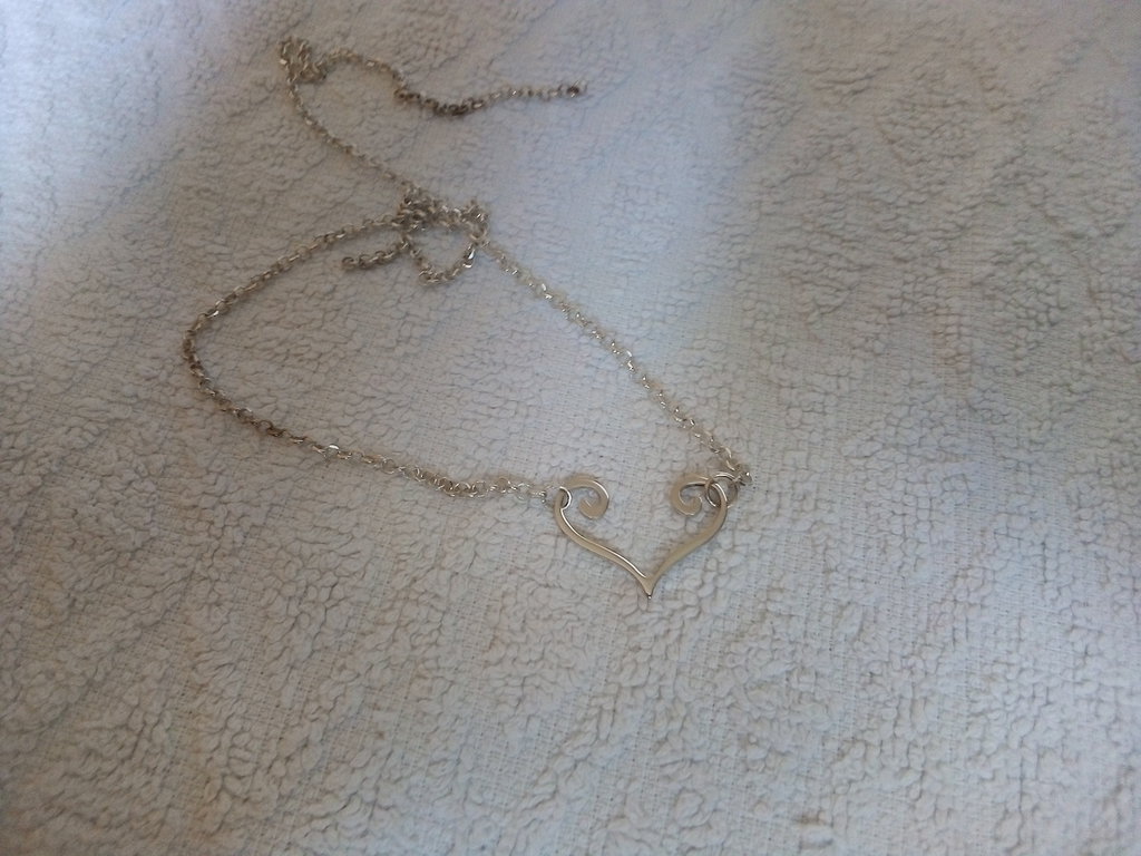 Collana A Catena Cubana Con Cuore O-Ring – Gioiello Gotico Regolabile Per Donna – Fatta A Mano