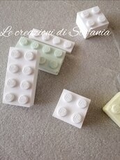 15 calamite tipo mattoncino lego in polvere di ceramica