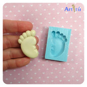 Stampo in silicone piede bebé BIG per bomboniere, segnaposto, decorazioni a tema nascita