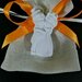 Sacchetto nido d'ape 19 pezzi con gesso ceramico profumato comunione, matrimonio, battesimo 