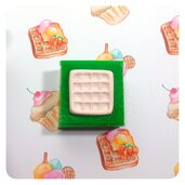 Stampo in silicone waffle per fimo, resina, per dolci in miniatura, misura small