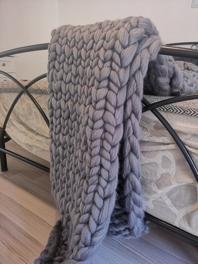 Wooly Coperta 100 cm x 150 cm Lana Gigante 100% merino - blanket C