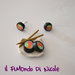 Sushi parure - orecchini a perno + ciondolo - earrings + charm - Fimo