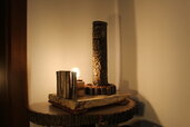 Il Pozzo dello Sciamano - lampada in legno