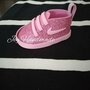 Scarpina Nike gomma Eva crepla glitter personalizzata 