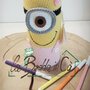 Astuccio portamatite MINIONS fatto all'uncinetto. Organizer per la scuola e il lavoro.