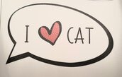 Vignetta in ecopelle "I LOVE CAT"