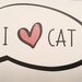 Vignetta in ecopelle "I LOVE CAT"