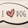 Vignetta in ecopelle "I LOVE DOG"