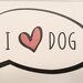 Vignetta in ecopelle "I LOVE DOG"