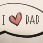 Vignetta in ecopelle "I LOVE DAD"