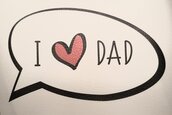 Vignetta in ecopelle "I LOVE DAD"