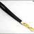 Cinturino staccabile da polso,  lungo 21 Cm. in vero cuoio nero inciso, finiture colore oro