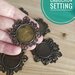 4 Connettori Per Cabochon 20 Mm – Base Portaciondolo In Bronzo Antico Per Gioielli Fai Da Te