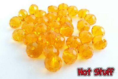 10 Rondelle di Cristallo sfaccettato - Ambra giallo (8x6mm) 10 Rondelle di Cristallo sfaccettato - Ambra giallo (8x6mm)