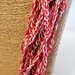 Collana cotone rosso ed ecrù multifilo