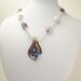 collana ciondolo vetro Murano, perle bianche e perle barocche, regalo per lei