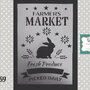 S69 label farmer market bunny