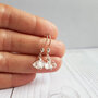 Piccoli orecchini pendenti con diamanti Herkimer. Orecchini artigianali, idea regalo, Orecchini da sposa
