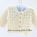 Giacchino / maglia / coprifasce  bimbo /bimba in pura lana merinos 100%