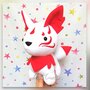 Pupazzo Kitsune - Volpe a 9 Code Giapponese - Fanta Pets by Nixie Creations