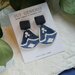 Azulejo mod.2 orecchini pendenti in fimo bianco/blu effetto ceramica _101_