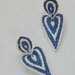 Azulejo mod. 5 orecchini pendenti in fimo effetto ceramica portoghese blu e bianco _104_