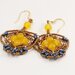 orecchini tessitura perline con pietre giada gialla schema ideato da tizianatarquini