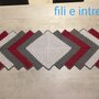 Runner cotone realizzato ad uncinetto / centrotavola personalizzabile / fatto a mano