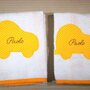Coppia asciugamani 100% cotone personalizzati