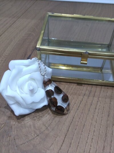 Collana Artigianale Con Fiore Essiccato Naturale In Resina – Ibisco O Margherita, Gioiello Fatto A Mano Per Donna, Regalo Originale