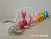 Cartamodello coniglietto segnaposto con sorpresa ovetto di cioccolato - bunny rabbit cucito creativo - sewing PDF pattern tutorial