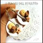 Orecchini fimo " Piattino con biscotti " miniatura cibo idea regalo  kawaiii 