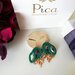 Orecchini soutache a lobo, piccoli e verdi 