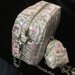 Borsa a tracolla e portamonete set Rosa/Argento Elegante fatte con tessuto Obi /Kimono Seta100% 