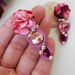 Orecchini soutache floreali con perle e cristalli 