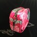 Borsa a tracolla Elegante Rosa/Argento/Nero fatta con tessuto Obi /Kimono Seta100% Interno ottime rifiniture 