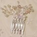 Avalaya Pettine Per Capelli Con Cristalli Swarovski Trasparenti, Placcato Oro Rosa. Per Matrimonio, Cerimonie E Feste, 65 Mm.