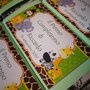 Tavolette di cioccolata 100 gr.  personalizzate con nastro in raso tema giungla battesimo compleanno comunione