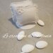 20 bomboniere in polvere di ceramica a forma di cuscini con anelli
