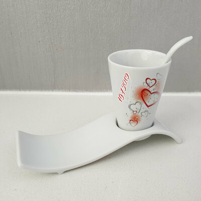 Tazza da caffe Cuori personalizzata Tazza da caffe Cuori personalizzata