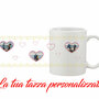 Tazza Mug Cuori Oro personalizzata