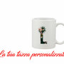 Tazza Mug Iniziale Fiori personalizzata