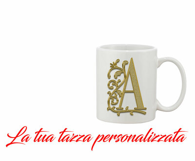 Tazza Mug Iniziale Oro personalizzata Tazza Mug Iniziale Oro personalizzata