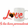 Tazza Mug Love Heart personalizzata